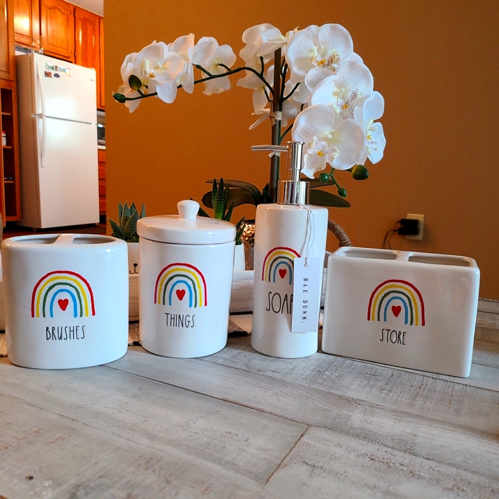 Rae dunn by magenta Rainbow bathroom set